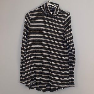 striped turtle neck sweater